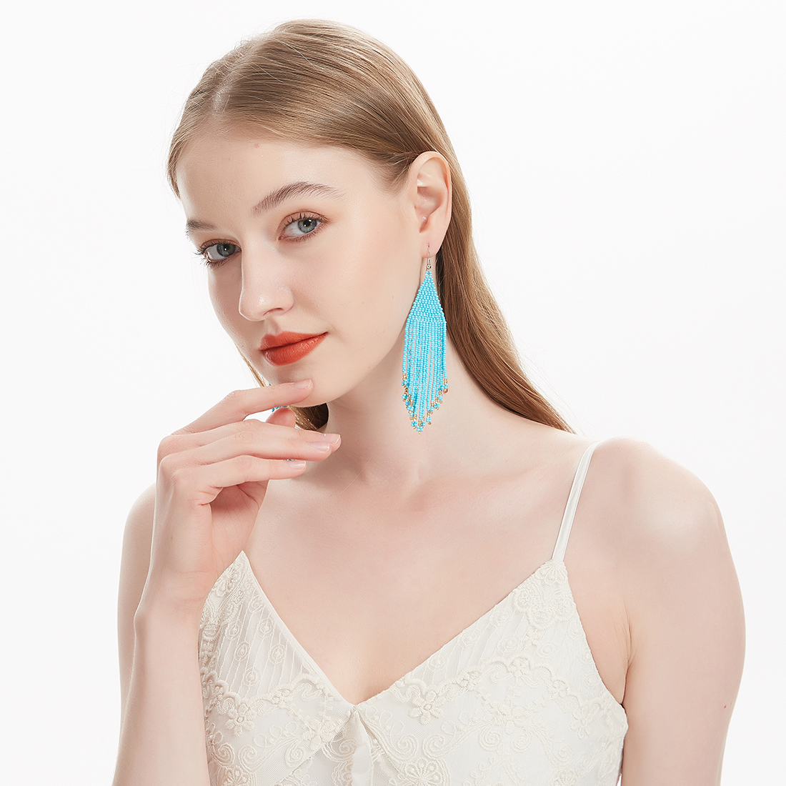 blue beaded earrings (3)