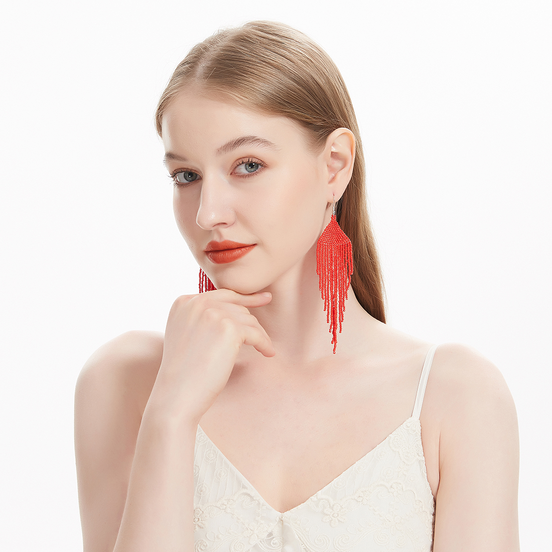 red beaded earrings (15)